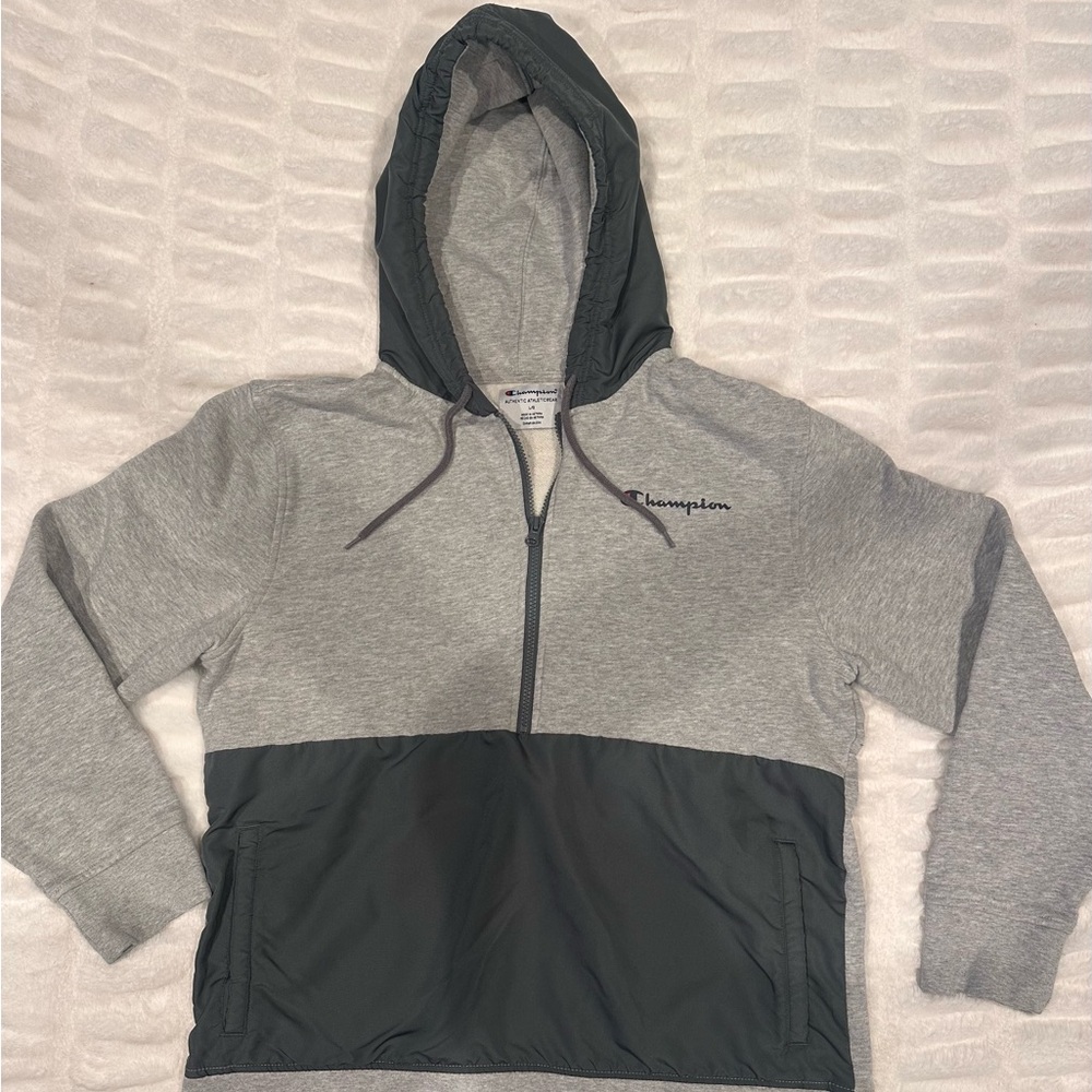 Champion Kids Two-Tone Gray and Black Hoodie